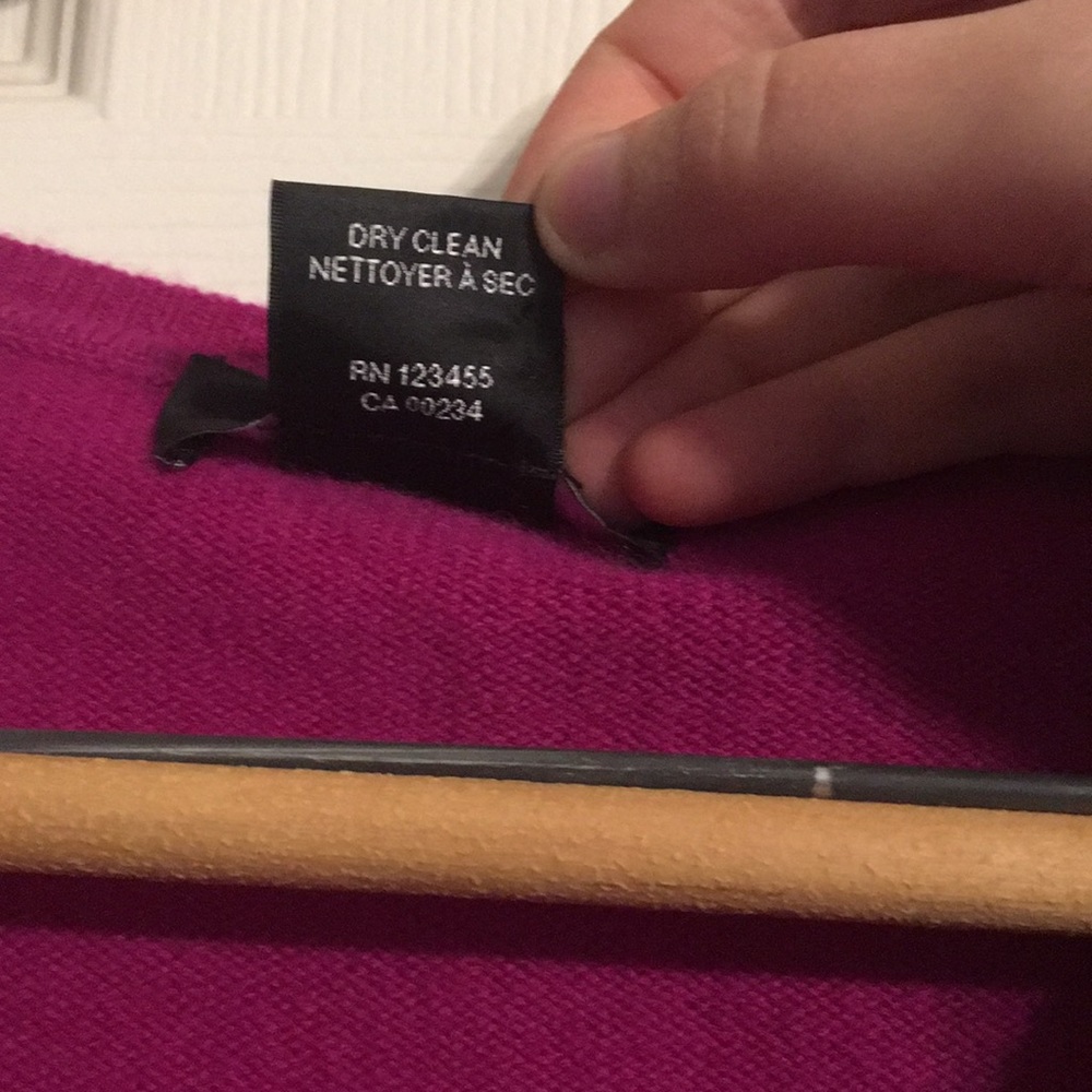 Lord & Taylor Purple 100% Cashmere Sweater - Picture 4 of 5